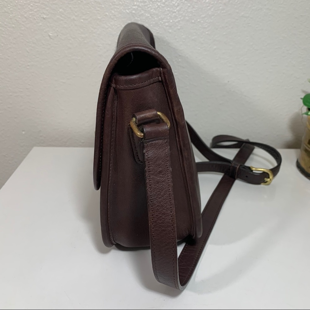COACH City Bag Leather Flap Purse Cross-body Vtg - Picture 5 of 9